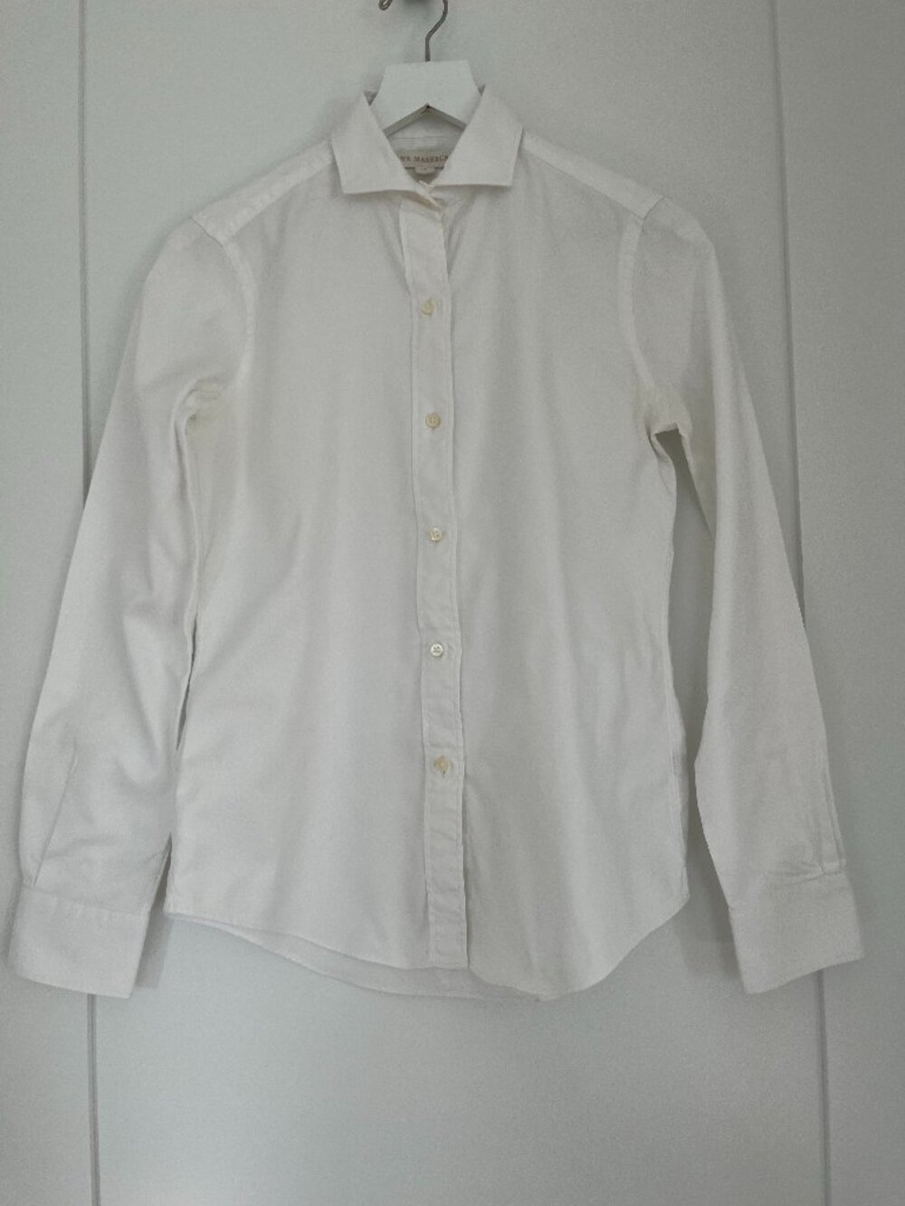 Ann Mashburn White Oxford Button Down Shirt Size M